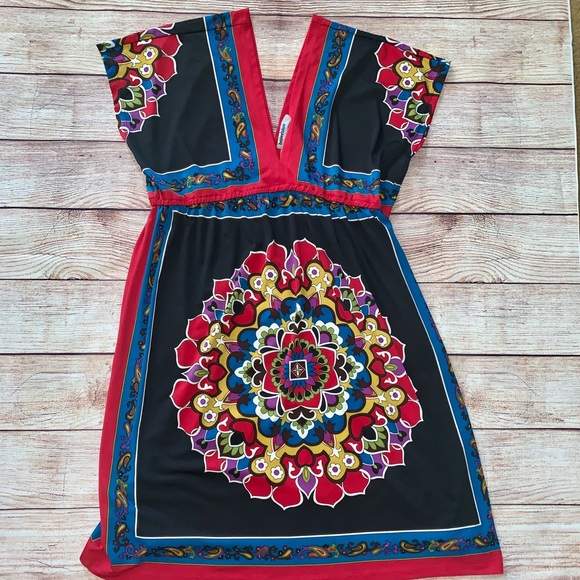 bailey blue Dresses & Skirts - V Neck Summer Dress Sz XL (Stretchy)